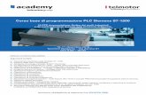 Corso base di programmazione PLC Siemens S7-1200 · Iscrizione obbligatoria al seguente link (CLICCA QUI) Corso base di programmazione PLC Siemens S7-1200 Relatore: professionista