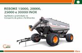 REBOKE 15000, 20000, 25000 e 30000 INOX de descarga para grãos pode alcançar 4.500 kg/min* no modelo Reboke 15000 Inox, até 4.800 kg/min* no modelo Reboke 20000 Inox, e até 5.500