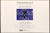 Théâtre du Châtelet - Festival d'Automne à Paris · Festival d'Automne à Paris /Théâtre du Châtelet ... Benny Sluchin, Jerôme Naulais, François Douay, trombones Vincent