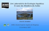 Um Laboratório de Ecologia Aquática: O caso da Albufeira ...esa.ipb.pt/imagens/eventos/20anos/ana_geraldes.pdf · Importância dos estudos de ecologia aquática ÎA água doce é