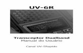Transceptor Dualband Manual do Usuário - UV-Rapido · transceptor Baofeng UV-6R. O caráter desta publicação é de uma mera cópia do original escrito em inglês, e o autor ...