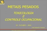 Apresentação do PowerPoint - PóloSaúdepolosaude.med.br/wp-content/files_mf/1444150961MetaispesadosToxico... · Toxicocinética. 2.1 Principais ... Toxicodinâmica ... atmosfera