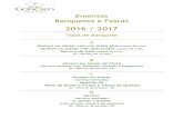 2016 / 2017 Banquetes HotelDG Fatima.pdf · Tarte de maçã, Bolo de chocolate húmido, Farófias c/ leite- creme, Mini mousses e/ou doces de colher, Arranjos de frutas tropicais