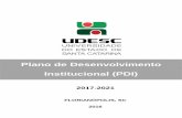 Plano de Desenvolvimento Institucional (PDI) - udesc.br · plano de desenvolvimento institucional 2017 - 2021 comissÃo de elaboraÇÃo do plano de desenvolvimento institucional –