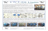 Desmineralização por troca iônica - tecnoimp.com · Desmineralização por troca iônica As plantas automáticas de desmineralização de água (TWT-DI Units) são resultado da