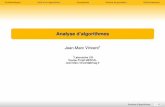 Analyse d’algorithmes - MESCAL Projectmescal.imag.fr/.../ProTer/Algorithmes-Classiques/Transp1.pdf · Problématique Coût d’un algorithme Complexité Ordres de grandeur Divertissement