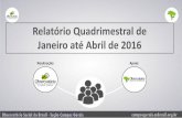 Relatório Quadrimestral de Janeiro até Abril de 2016osbrasil.org.br/wp-content/uploads/2016/09/Campos.Gerais.Relatorio... · O que é um Observatório Social? Associação civil
