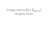 Energia Interna 𝐸(=𝐸𝑖 de gases ideaisfisica.ufpr.br/jfreire/Fis2/GasesIdeais2.pdfApesar do modo como foi derivada, é válida mesmo para um gás real, e independente se o