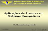 Aplicações de Plasmas em Sistemas Energéticosevfita.ita.br/evfita2008/local_arquivos/Homero - III EVFITA.pdf · BOBINA PARTIDA Rf Plasmas gerados em pressão atmosférica. Tocha