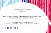 Presentación de INDEC Argentina - cepal.org · 5) Aplicación de la ecuación compensadora a nivel provincial. 6) Estimación de omisión censal preliminar a nivel total país para