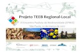 Projeto TEEB Regional-Localarquivos.ambiente.sp.gov.br/cbrn/2017/09/01-mesa-1-agenda-teeb... · • Contribuiçãodiretaparaobem-estarhumano Razões para considerar serviços ecossistêmicos