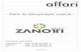 - Plano de Recuperação Judicial - Grupo Zanotti · Outubro de 2011 - Plano de Recuperação Judicial – Empresas do Grupo Zanotti: Plásticos Zanotti CNPJ: 03.532.453/0001-57 Tutty