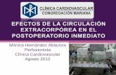 Mónica Hernández Abaunza Perfusionista Clínica ... · Activación Complemento Fibrinólisis Flujo No Pulsátil Activación de la Coagulación Lesión por Reperfusión Cuidado crítico