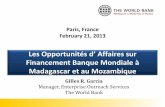 Les Opportunités d’ Affaires sur Financement Banque ...siteresources.worldbank.org/EXTEOS/Resources/575134-1316086157992/... · Les Opportunités d’ Affaires sur Financement