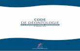 CODE DE DÉONTOLOGIE - deontologie.ordremk.frdeontologie.ordremk.fr/wp-content/uploads/2016/06/CODE-DE... · 4/5 Chères Consœurs, Chers Confrères, Les professionnels de santé