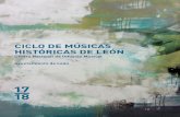 CICLO DE MÚSICAS HISTÓRICAS DE LEÓN - hazhuella.eshazhuella.es/pdf/XVMusicasLeon.pdf · producción de música para el teatro (arias y tonos extraídos de zarzuelas y óperas)