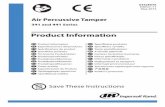 Product Information, Air Percussive Hammer · EN Product Information ... consulte el formulario 04581450 del manual de ... Palanca de mando, en el suelo 1,550 4 (102) 91.9 102.9 59.0