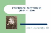 FRIEDRICH NIETZSCHE (1844 – 1900) - Dijaski.net · Tako je govoril Zaratustra (Also sprach Zarathustra) ...