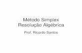 Método Simplex Resolução Algébrica - facom.ufms.brricardo/Courses/OP-2008/Lectures/Lec06.pdf · Método Simplex • Definição 4(direção simplex): Chamamos de direção simplex