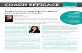 COACH EFFICACE Visitez notre site Internet - coaching.qc.ca · AGIR EN LEADER-COACH Pour favoriser le développement des compétences et des habiletés de coaching. Pour développer