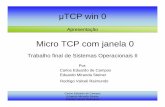 µTCP win 0 - lisha.ufsc.br fileCarlos Eduardo de Campos Eduardo Miranda Steiner Rodrigo Valceli Raimundo µTCP win 0 Micro TCP com janela 0 Trabalho final de Sistemas Operacionais