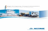 Regeln für Lagerung, Transport und Installation - acome.com · Die ACO - PACKS werden auf Paletten mit maximal 24 Kar - tons geliefert. Es können höchstens zwei Paletten übereinander