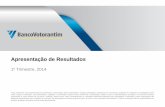 Apresentação de Resultados - bancovotorantim.com.br · CEF Banco do Brasil Brasileiro e privado Estrangeiro Público 1.Dados do Bacen de Mar/14 não disponíveis quando apresentação