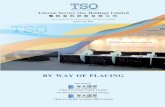 BY WAY OF PLACING - TSO · TSO, the operating subsidiary of the Company, is appointed by corporate customers comprising manufacturers of mobile phones and personal electronic products,
