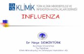 INFLUENZA - klimik.org.tr · Sezonal influenza A (H3N2) ve 2009 H1N1 virusları adamantanlara dirençli olduğu için önerilen zanamivir ve oseltamivir. Ancak özellikle 2009 H1N1