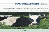 Características físico-químicas do leite bovino, após o ...ainfo.cnptia.embrapa.br/digital/bitstream/CPPSE/17522/1/Boletim13.pdf · características estudadas, exceto do teor