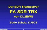 Der SDR Transceiver FA-SDR-TRX - dj9cs.raisdorf.orgdj9cs.raisdorf.org/Flohmarkt/FA-SDR-TRX-x.pdf · dj9cs@darc.de 3 FA-SDR-TRX Einführung Die SoftRock Empfänger von KB9YIG und kompatible