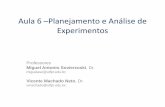 Aula 1 –Planejamento e Análise de Experimentos · Análise de Variância dados desbalanceados; Análise dos Resíduos; Análise de Variância - Contrastes; Análise de Variância