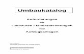 Umbauten / Modernisierungen - Druckgeräte Onlinedruckgeraete-online.de/pdf/Aufz_umbaukatalog.pdf · Umbaukatalog Anforderungen für Umbauten / Modernisierungen von Aufzugsanlagen
