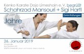 Kenko Karate Dojo Limeshain e. V. begrüßt Schahrzad ... · 26. Januar 2019 Limeshalle Am Zentrum 20 63694 Limeshain (30 km von Frankfurt, direkt an BAB 45) Kenko Karate Dojo Limeshain