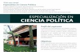 Título que otorga Especialista en Ciencia Política · Docente de diferentes perspectivas teóricas relacionadas con ciencia política, teoría política, ﬁlosofía política o