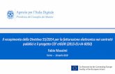 Il recepimento della Direttiva 55/2014 per la fatturazione ... · Il recepimento della Direttiva 55/2014 per la fatturazione elettronica nei contratti pubblici e il progetto CEF eIGOR