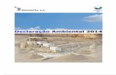 Declaração Ambiental 2014 - Iberobritaiberobrita.com/documentos/declaracao_ambiental_2013.pdf · Fax: 236 200 190 Pedreira: Rua da Pedreira, Barrocal – 3100-419 Pombal . ... encontrando-se