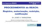 PROCEDIMENTOS do REACH: Registro ... - ftp.inmetro.gov.brftp.inmetro.gov.br/.../REACH/J.V.Tarazona_Procedimentos_Reach.pdf · PROCEDIMENTOS do REACH: Registro, autorização, restrição,