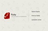 Ruby · Redigibilidade: Ruby possui uma preocupação maior com a redigibilidade do que com a legibilidade. Por exemplo, enquanto Python, linguagem na qual foi inspirada ...