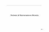 Sistemi di Numerazione Binaria - dis.uniroma1.italberto/didattica/Calcolatori/1b_CE.pdf · NB.3 Numeri a precisione finita •In rappresentazioni con numero finito di cifre si perdono