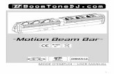 MODE DEMPLOI – USER MANUALstatic.boomtonedj.com/pdf/manual/54/54542_motionbeambarmanual2016... · Channel mode 6, 16, 28, 32 Nbr de canaux DMX Slave mode Master Mode Auto SL 1 Mode