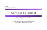 Servicios de Internet - tlm.unavarra.es · Tres elementos principales: • Agentes de usuario ... E-Mail: Servidores Servidores de Mail: ... Diferentes de los comandos de SMTP