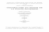 Vocabulaire du patois de la Haute-Auvergne - ieoparis.free.frieoparis.free.fr/delo/Jean LABOUDERIE - Vocabulaire du patois de la... · Jean-Baptiste CALVINO, Nouveau dictionnaire