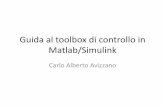 Guida al toolbox di controllo in Matlab/Simulink - percro.org al toolbox di... · Realizzazione tramite schema matlab Anello Elettrico 1 I V w I ElectricLoop I w CurrentLoop 1 V Anello