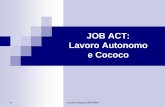 JOB ACT: Lavoro Autonomo e Cococo - snalsbrindisi.it · PUBBLICA AMMINISTRAZIONE Come espressamente previsto dal comma 4 dell’art. 2 del decreto, la disposizione (*) non trova applicazione
