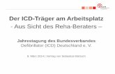 Der ICD-Träger am Arbeitsplatz - defibrillator-deutschland.de am... · „Menschen sind behindert, wenn ihre körperliche Funktion, geistige Fähigkeit oder seelische Gesundheit