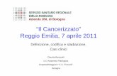 “Il Cancerizzato” Reggio Emilia, 7 aprile 2011 chirurgico dopo 2 mesi • Segmento di colon sigmoideo di 18 cm con duplice marcatura con china della sottomucosa e mucosa indenne
