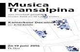 Musica Transalpina - decamerone.infodecamerone.info/wp-content/uploads/Musica-Transalpina-boekje... · Vincent Lorijn. 7 Componisten Jacob Arcadelt ... Il bianco e dolce cigno (1539)