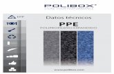 Datos técnicos PPE - Polibox - Contenitori isotermici per ... · Si tienes que transportar mucha cantidad, pero en poco espacio, no tendrás ningún problema, gracias al inteligente