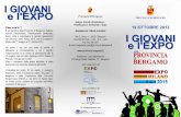 A4 Brochure Giov Expo 19-10-12 c-programm · Valerio Zingarelli Società Expo 2015 ‐Smart city 11.30 ‐12.00: Expo e Salute Mara Azzi Asl Bergamo “Un ricettario per l’Expo”